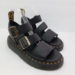 Dr Martens Gryphon Quad Black Leather Sandals NIB